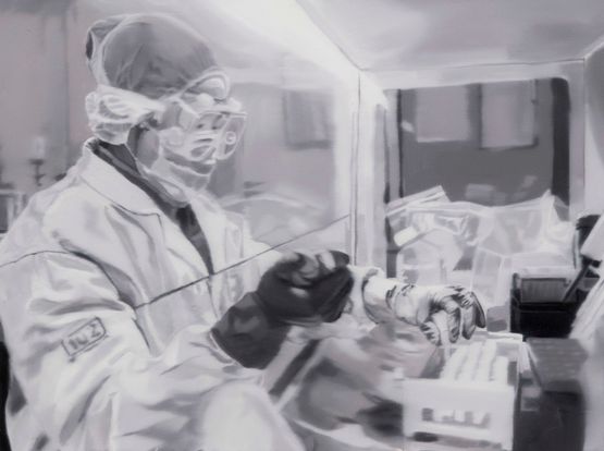 Favipiravir Series - Laboratory III by Alpin Arda Bagck contemporary artwork Painting