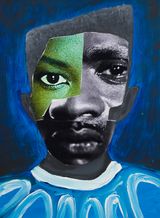 The Black Panjandrum 27 by Larry Amponsah contemporary artwork mixed media painting works on paper