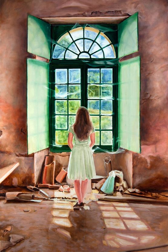 Orangerie by David OKane contemporary artwork Painting