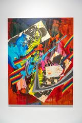 FOLLOW THAT RAINBOW by Ian Tee contemporary artwork mixed media painting