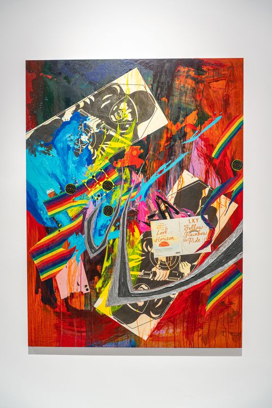 FOLLOW THAT RAINBOW by Ian Tee contemporary artwork Painting