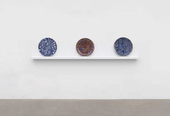 Plate with Flowers, 2014 by Ai Weiwei, Porcelain, 50 x 50 x 5 cm