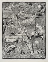 What Was Your Day Like by Derek Boshier contemporary artwork drawing painting works on paper
