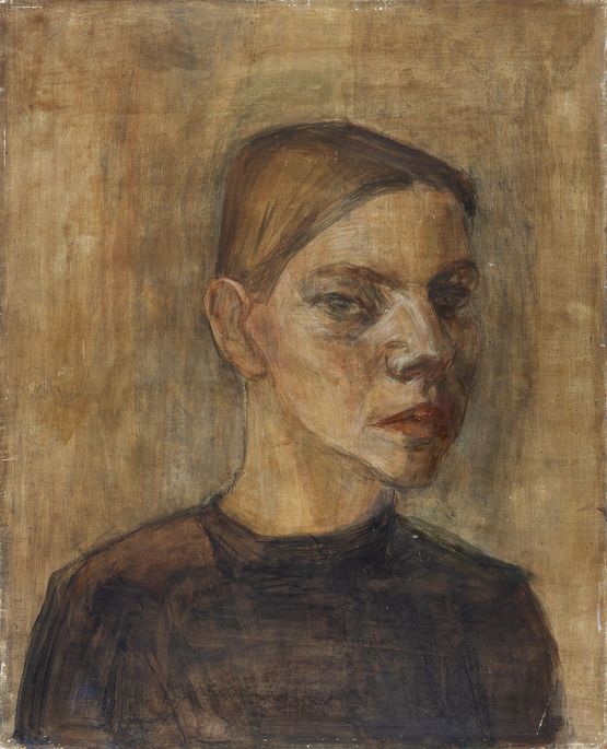 Selfportrait by Sabine Herrmann contemporary artwork Painting