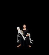 Holding the Skeleton by Marina Abramovic contemporary artwork photography