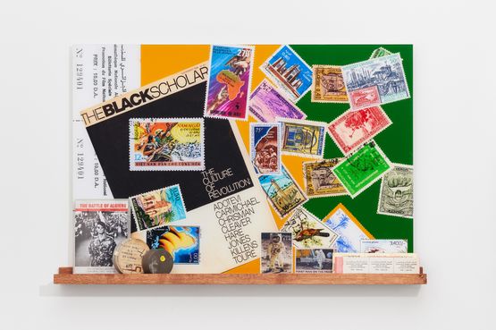 Stamps and The Black Scholar From the series For a Brief Moment the World was on Fire by Zineb Sedira contemporary artwork Sculpture
