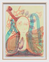 Revolve figure  natura by Alessandro Pessoli contemporary artwork works on paper