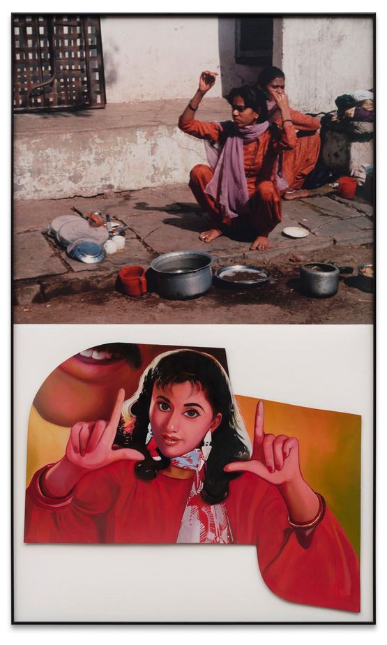 Two Gestures Female by John Baldessari contemporary artwork Painting
