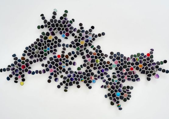Cosmic Crown by Jim Lambie contemporary artwork Sculpture
