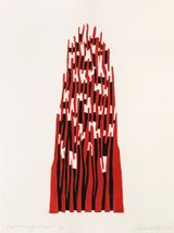Cut through Column by David Nash contemporary artwork works on paper