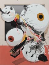Reunion de cinicos by Jose Castiella contemporary artwork painting works on paper