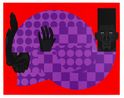 The Man in the Violet Suit Red No.1 by Jon Key contemporary artwork Print