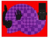 The Man in the Violet Suit Red No.1 by Jon Key contemporary artwork print