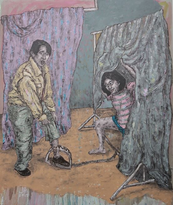 How We Met by Johanna Helmuth contemporary artwork Painting