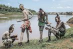 Kara Men Preparing for Courtship Dances Omo Valley Ethiopia 2013 by Carol Beckwith  Angela Fisher contemporary artwork Print