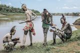 Kara Men Preparing for Courtship Dances Omo Valley Ethiopia 2013 by Carol Beckwith  Angela Fisher contemporary artwork print