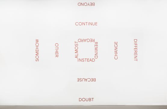Red Cross by Robert Barry contemporary artwork Installation