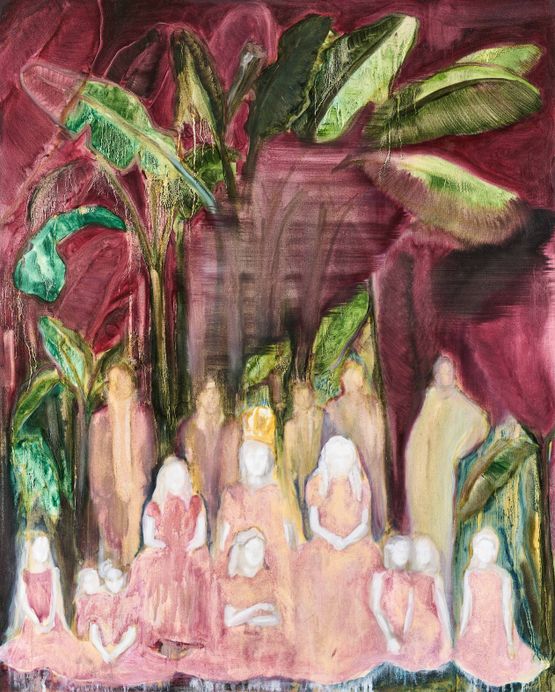 Garden The White Gloves by Ravelle Pillay contemporary artwork Painting
