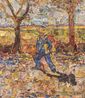 Repro Painter on the Road to Tarascon after Van Gogh by Vik Muniz contemporary artwork Photography