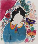 Eight Beauties 3 by Wang Mengsha contemporary artwork drawing