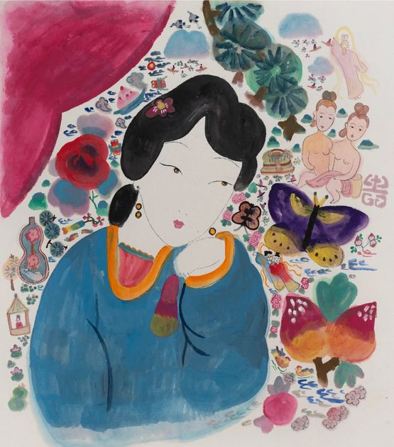 Eight Beauties 3 by Wang Mengsha contemporary artwork Drawing