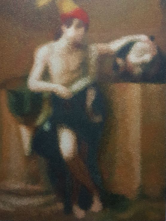 After Guido Reni David with the head of Goliath by Roldan Manok Ventura contemporary artwork Painting