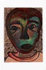 Lockdown Selfportrait 2 by Barthelemy Toguo contemporary artwork painting works on paper drawing