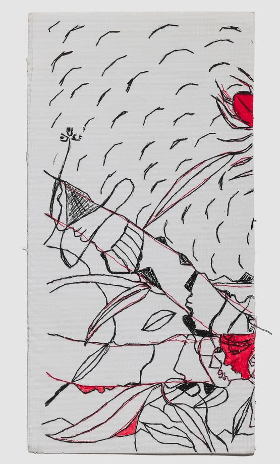 Prayers and Murmurs by T. Vinoja contemporary artwork Textile