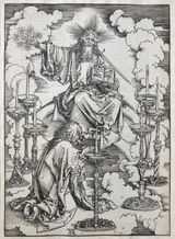 Johannes erblickt die sieben Leuchter by Albrecht Durer contemporary artwork print