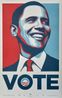 Vote Obama by Shepard Fairey contemporary artwork Works on Paper