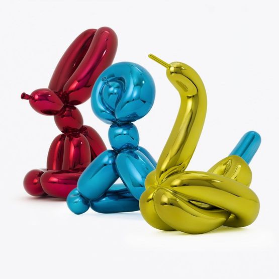 Balloon Animals Set I in matching edition numbers by Jeff Koons contemporary artwork Sculpture