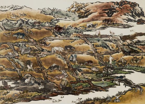Tale of the 11th Day Yellow Earth by Yang Jiechang contemporary artwork Painting
