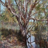 Lakes Edge A by A. J. Taylor contemporary artwork painting