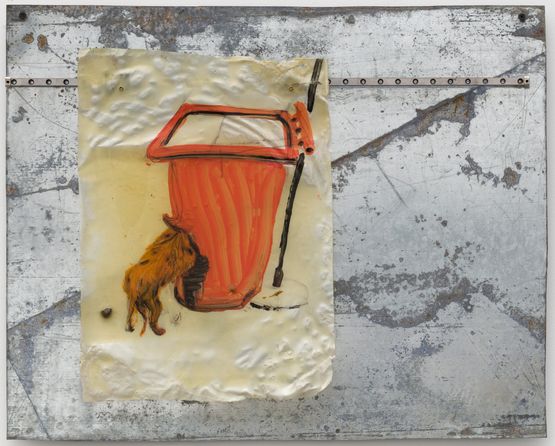 Dog. Dustbin. Stone. Insect by Yang Jian contemporary artwork Painting