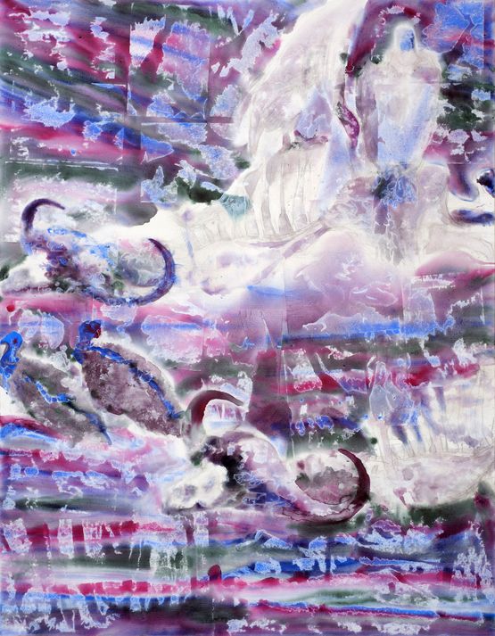 horsehair takes a long time to burn III by Rebekka Steiger contemporary artwork Painting