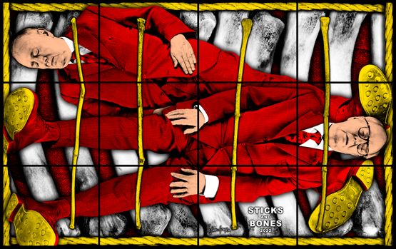 STICKS AND BONES by Gilbert  George contemporary artwork Painting