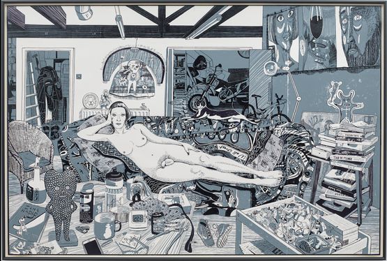 Reclining Artist by Grayson Perry contemporary artwork Print
