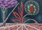 Rosa Spitzgewachs Horizont 18 by Hartmut Neumann contemporary artwork Painting