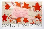 Pink Skater Will I Win Will I Win by Rose Wylie contemporary artwork Painting