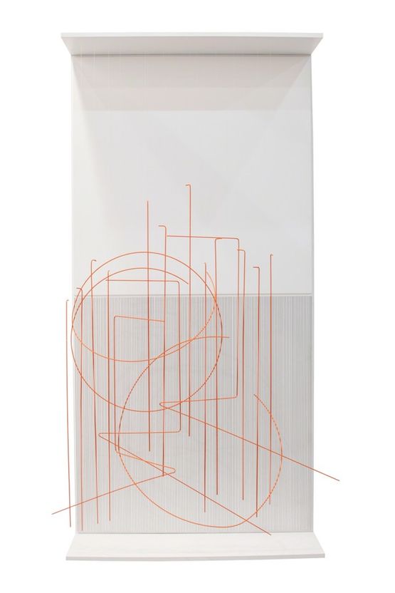 Ecriture Verticale Orange by Jesus Rafael Soto contemporary artwork Works on Paper