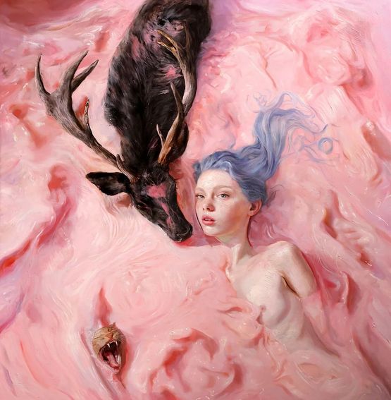 The Fountain of Artemis by Guillermo Lorca contemporary artwork Painting