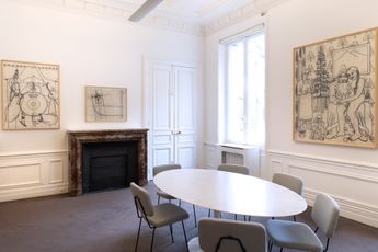 Contemporary art exhibition Konrad Klapheck Dessins 19742014 at Galerie Lelong 13 Rue de Teheran Paris France