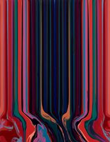 Small Mirrored Red and Black by Ian Davenport contemporary artwork painting