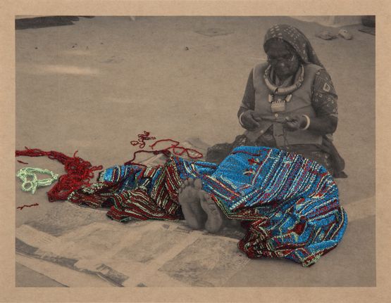 Embroiderers 4 by Aoyama Satoru contemporary artwork Mixed Media