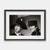 John and George wearing French hats for a photo shoot Paris 16 January 1964 by Paul Mccartney contemporary artwork Photography