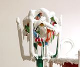 White Discharge Built-up Objects 15 detail by Teppei Kaneuji contemporary artwork sculpture