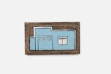 Casa em Plataforma da serie Platibandas do Suburbio Ferroviario de Salvador House at Plataforma from the Platibandas of Salvadors Railway Suburbs series by Ze Di Cabeca contemporary artwork painting