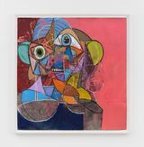 Abstract Male Portrait by George Condo contemporary artwork works on paper