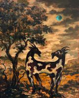 Green Moon by Michael Vale contemporary artwork painting