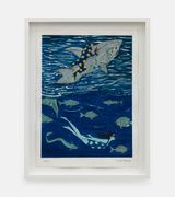 Did I see Captain Ahab with a smile by Marcel Dzama contemporary artwork drawing painting works on paper